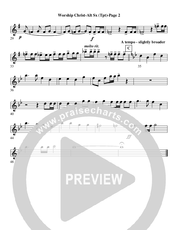 Worship Christ The Risen King Alto Sax (AnderKamp Music)