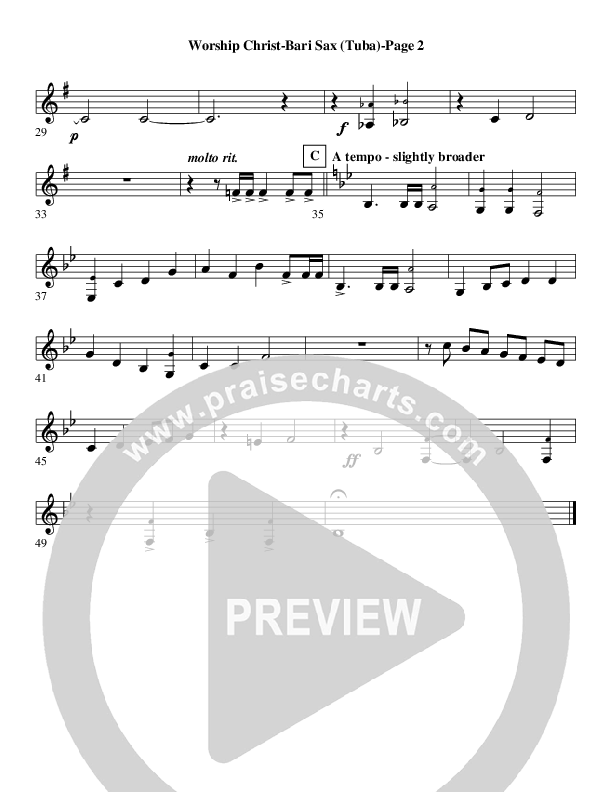 Worship Christ The Risen King Bari Sax (AnderKamp Music)