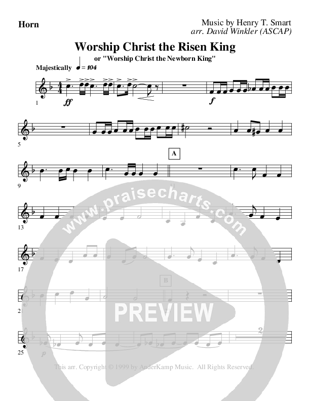 Worship Christ The Risen King French Horn (AnderKamp Music)
