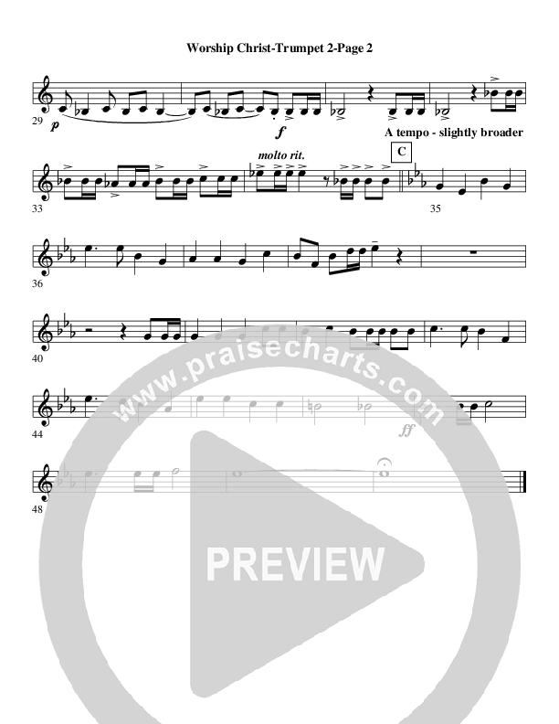 Worship Christ The Risen King Trumpet 2 (AnderKamp Music)