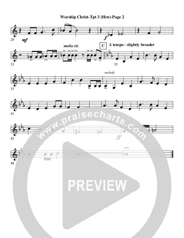 Worship Christ The Risen King Trumpet 3 (AnderKamp Music)