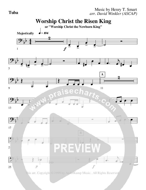 Worship Christ The Risen King Tuba (AnderKamp Music)