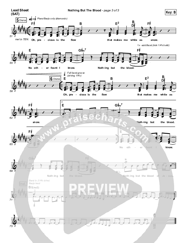 Nothing But The Blood Lead (SAT) (Casting Crowns)