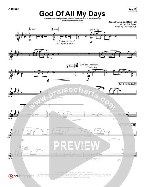 God Of All My Days Wind Pack (Casting Crowns)