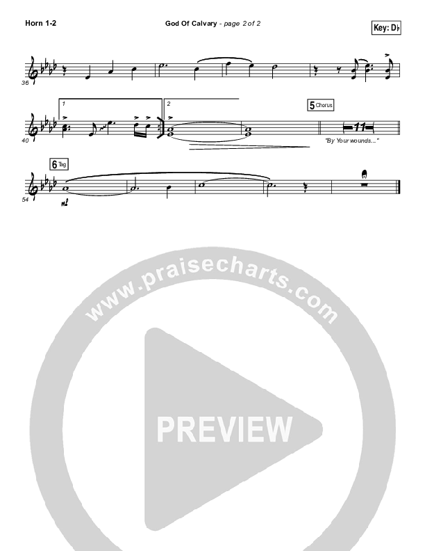 God Of Calvary Brass Pack (Chris Tomlin)