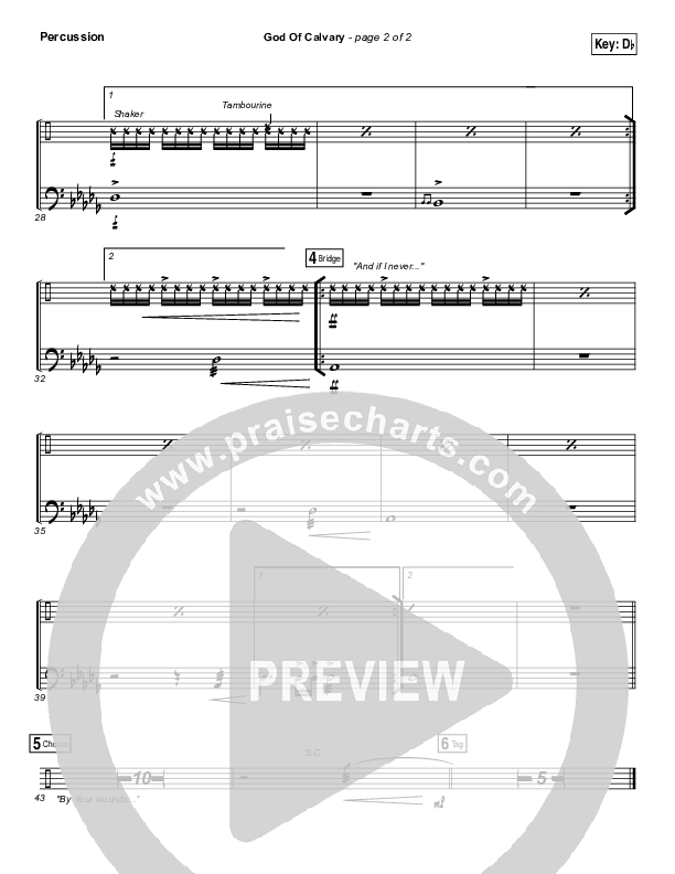 God Of Calvary Percussion (Chris Tomlin)