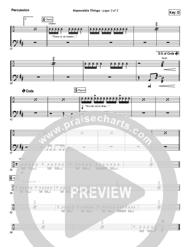 Impossible Things Percussion (Chris Tomlin / Danny Gokey)