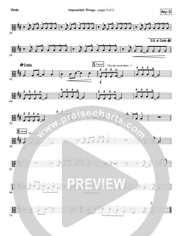 Impossible Things Viola (Chris Tomlin / Danny Gokey)