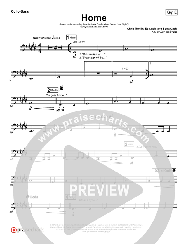 Home Cello/Bass (Chris Tomlin)