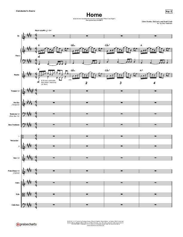 Home Conductor's Score (Chris Tomlin)