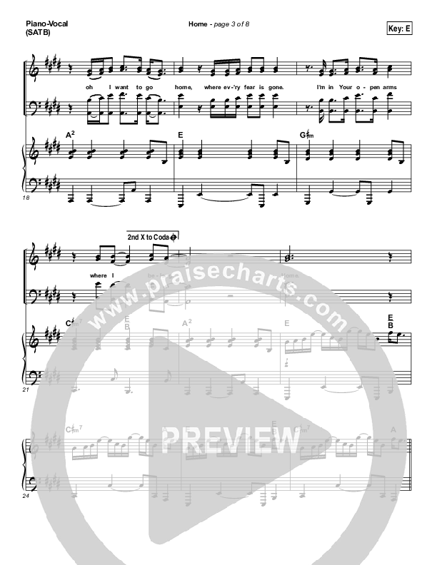 Home Piano/Vocal (SATB) (Chris Tomlin)