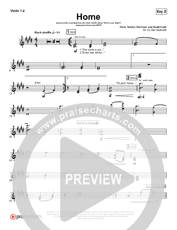 Home Violin 1/2 (Chris Tomlin)