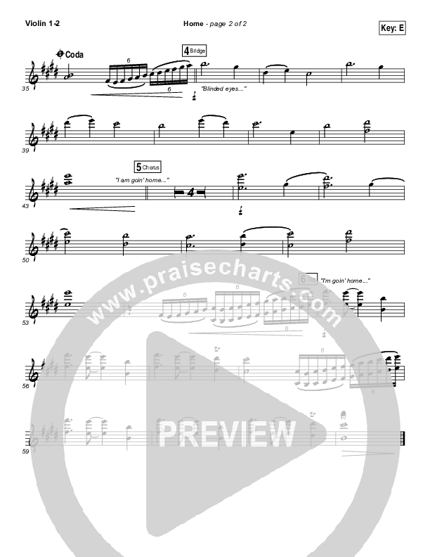 Home Violin 1/2 (Chris Tomlin)