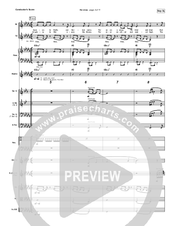 He Lives Orchestration (Chris Tomlin)