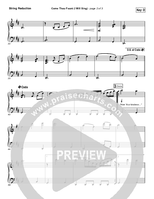 Come Thou Fount (I Will Sing) Synth Strings (Chris Tomlin)