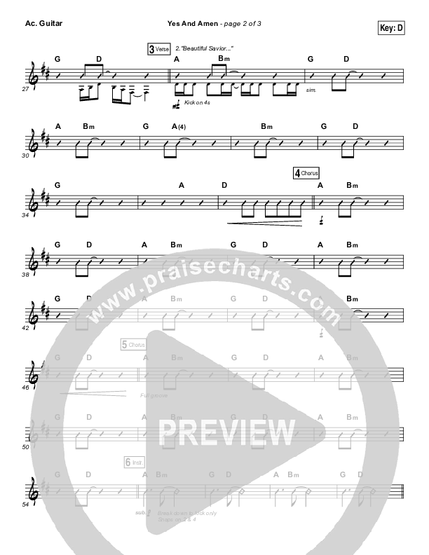 Yes And Amen Acoustic Guitar (Chris Tomlin)