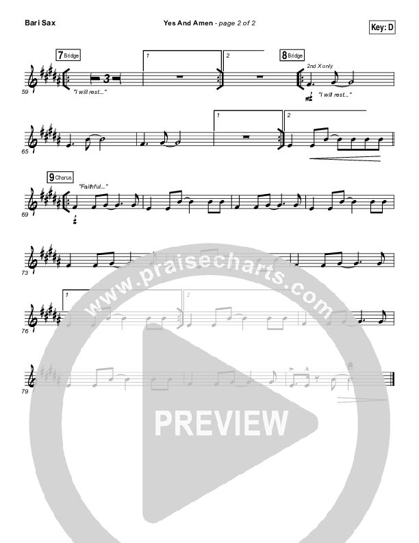 Yes And Amen Bari Sax (Chris Tomlin)