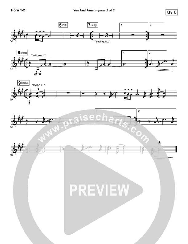 Yes And Amen French Horn 1/2 (Chris Tomlin)