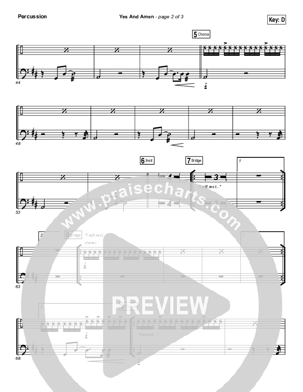 Yes And Amen Percussion (Chris Tomlin)