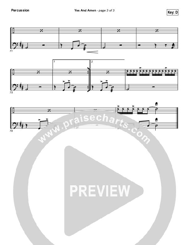 Yes And Amen Percussion (Chris Tomlin)