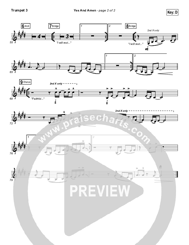 Yes And Amen Trumpet 3 (Chris Tomlin)