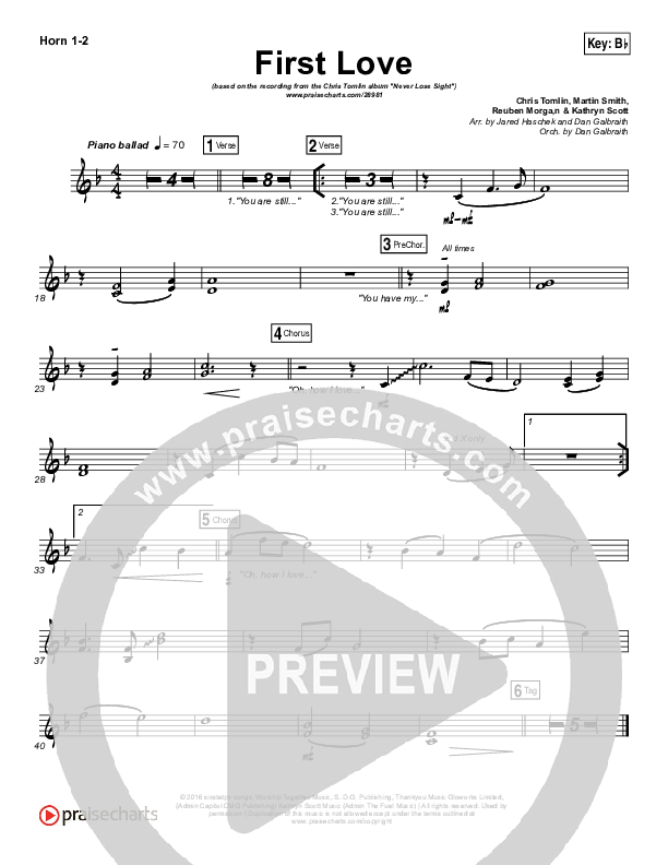 First Love Brass Pack (Chris Tomlin / Kim Walker-Smith)