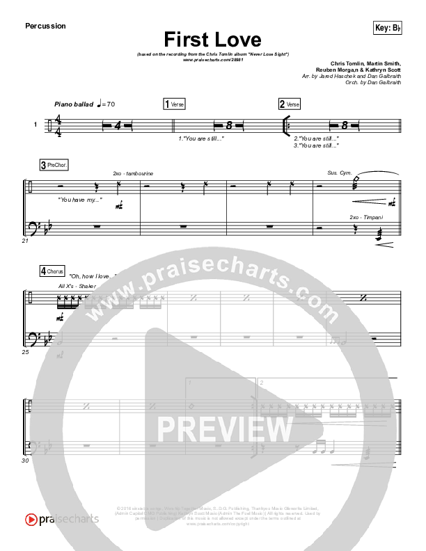 First Love Percussion (Chris Tomlin / Kim Walker-Smith)