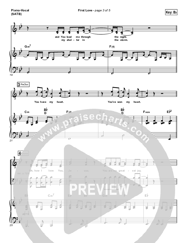 First Love Piano/Vocal (SATB) (Chris Tomlin / Kim Walker-Smith)