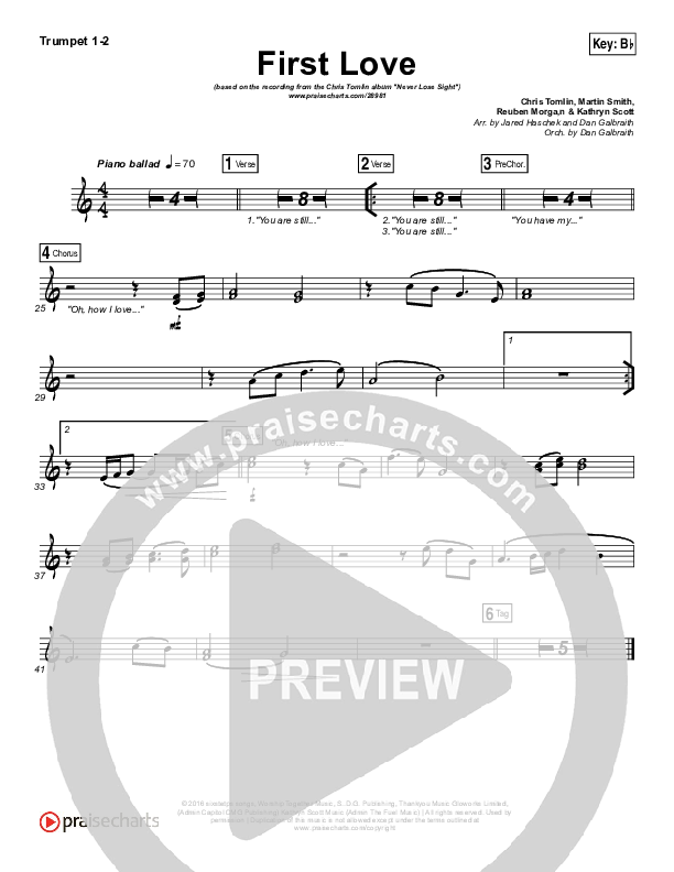 First Love Trumpet 1,2 (Chris Tomlin / Kim Walker-Smith)