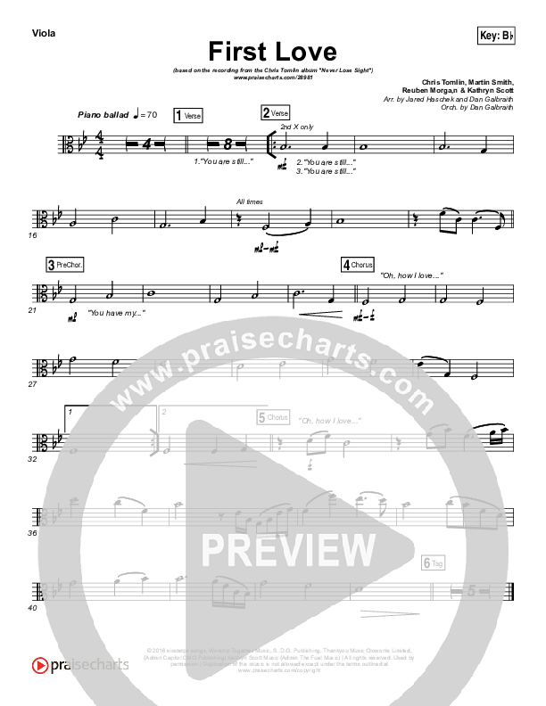 First Love Viola (Chris Tomlin / Kim Walker-Smith)