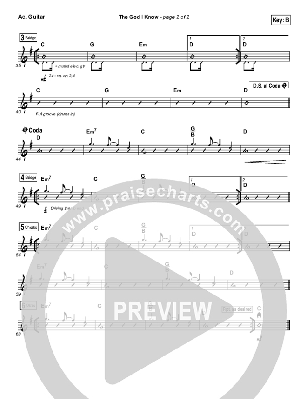 The God I Know Acoustic Guitar (Chris Tomlin)