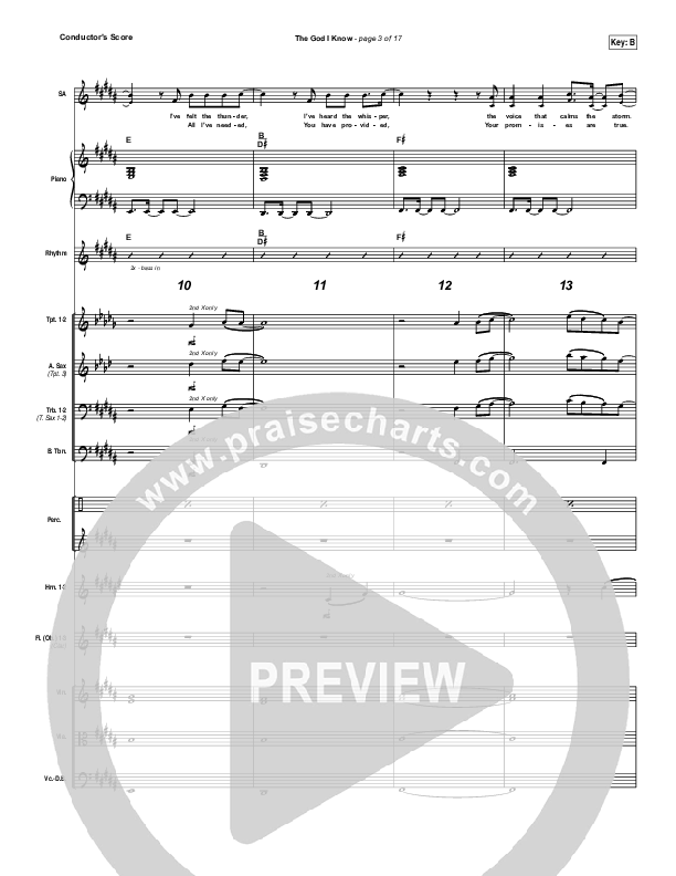 The God I Know Conductor's Score (Chris Tomlin)