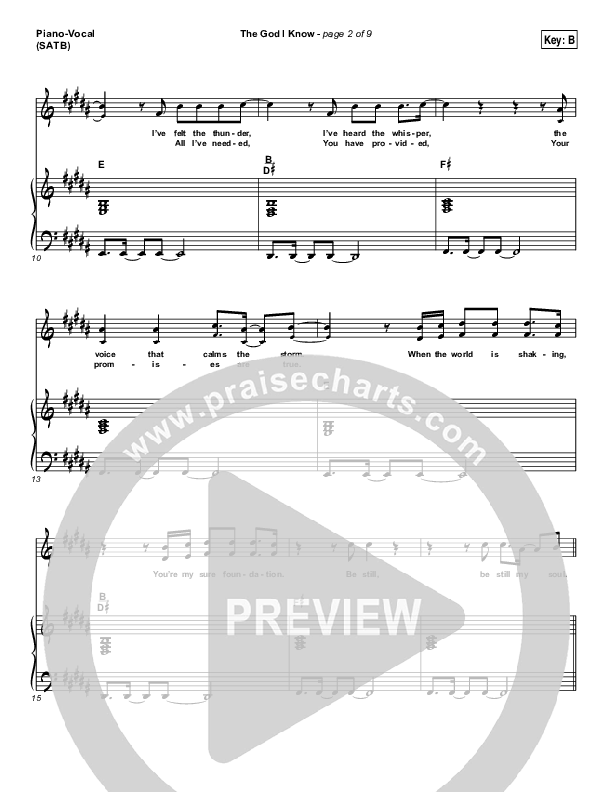 The God I Know Piano/Vocal Pack (Chris Tomlin)