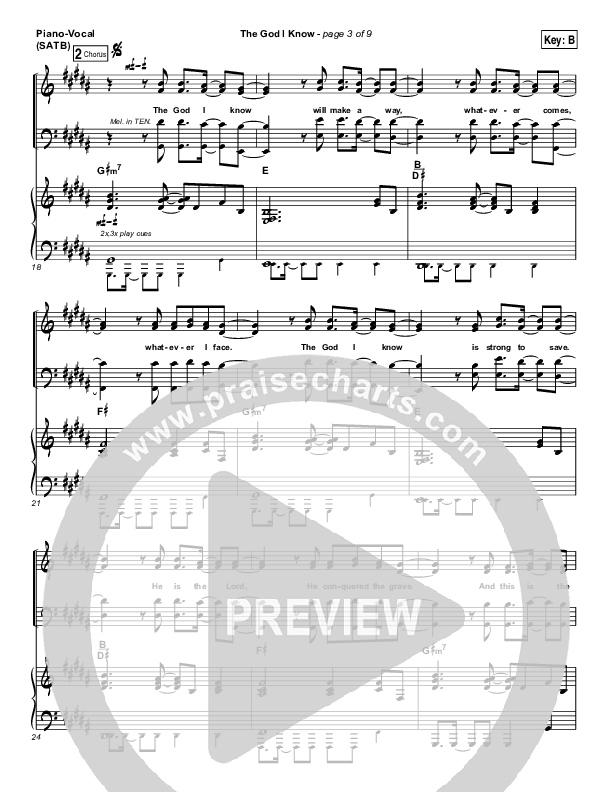 The God I Know Piano/Vocal Pack (Chris Tomlin)