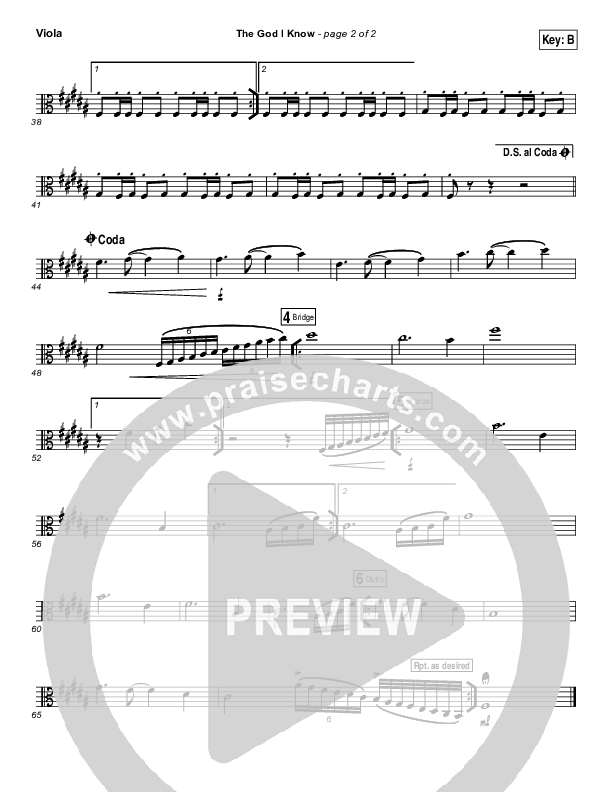 The God I Know Viola (Chris Tomlin)