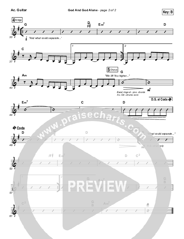 God And God Alone Acoustic Guitar (Chris Tomlin)