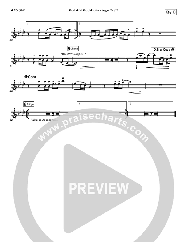 God And God Alone Alto Sax (Chris Tomlin)