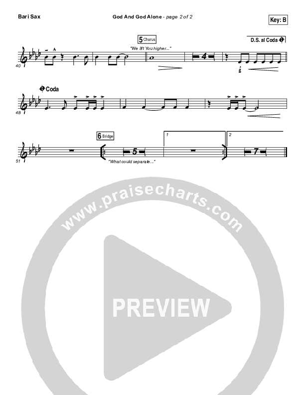 God And God Alone Bari Sax (Chris Tomlin)