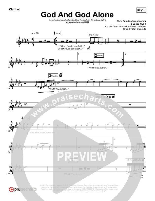 God And God Alone Wind Pack (Chris Tomlin)
