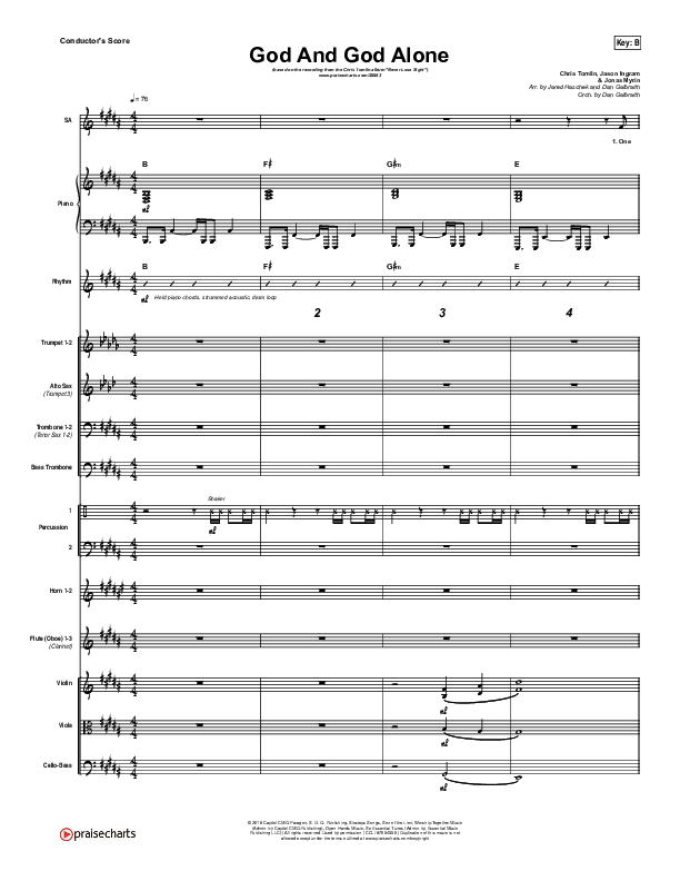 God And God Alone Orchestration (Chris Tomlin)