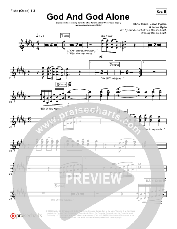 God And God Alone Wind Pack (Chris Tomlin)