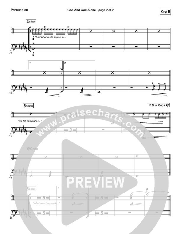 God And God Alone Percussion (Chris Tomlin)