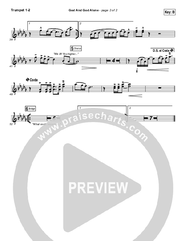 God And God Alone Trumpet 1,2 (Chris Tomlin)