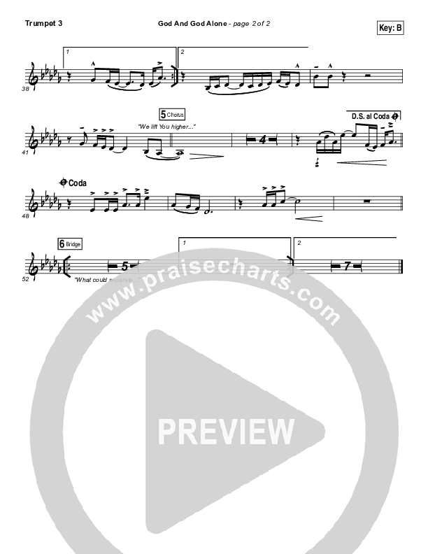 God And God Alone Trumpet 3 (Chris Tomlin)