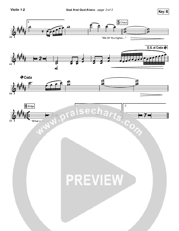 God And God Alone Violin 1/2 (Chris Tomlin)