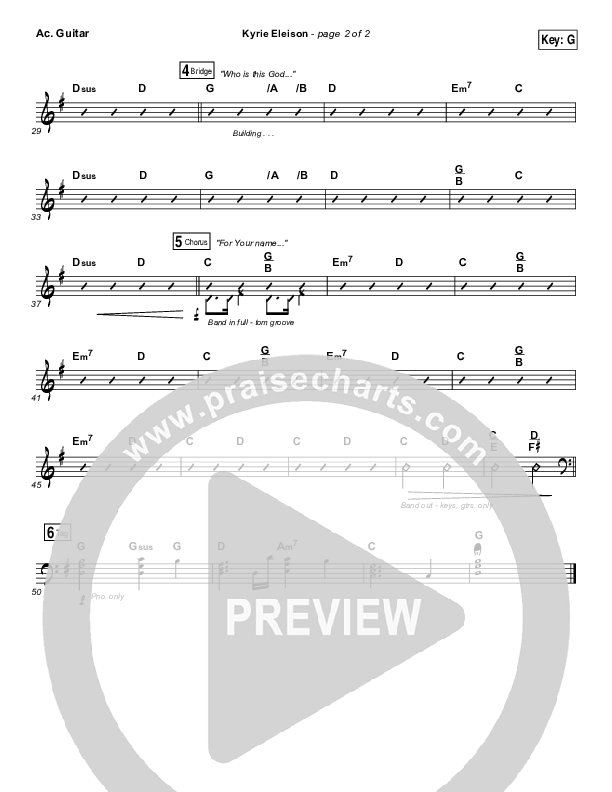 Kyrie Eleison Acoustic Guitar (Chris Tomlin / Matt Maher / Jason Ingram)