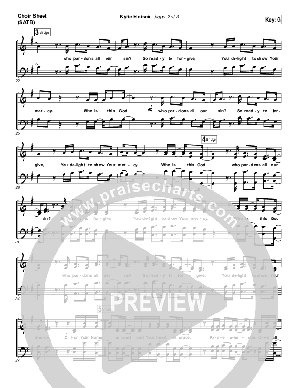 Kyrie Eleison Choir Sheet (SATB) (Chris Tomlin / Matt Maher / Jason Ingram)