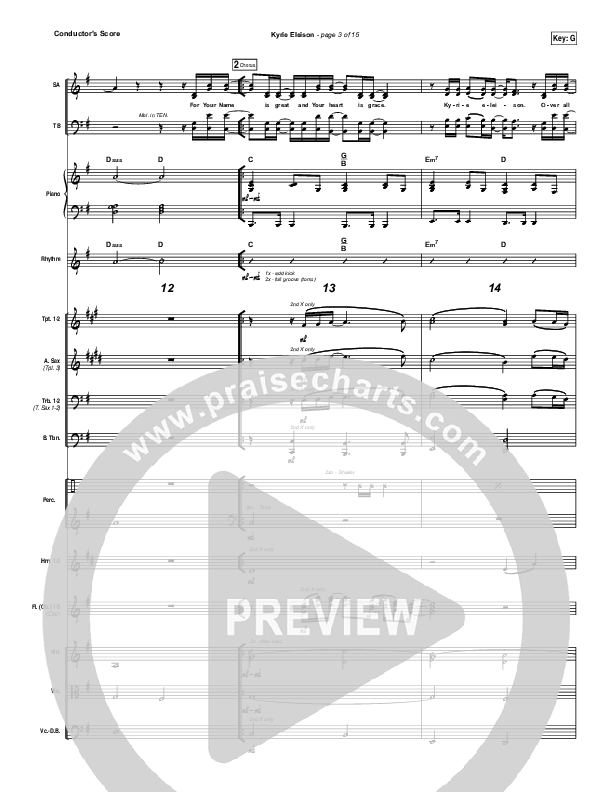 Kyrie Eleison Conductor's Score (Chris Tomlin / Matt Maher / Jason Ingram)