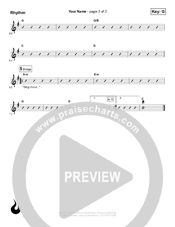 Your Name Rhythm Chart (Ascension Worship)