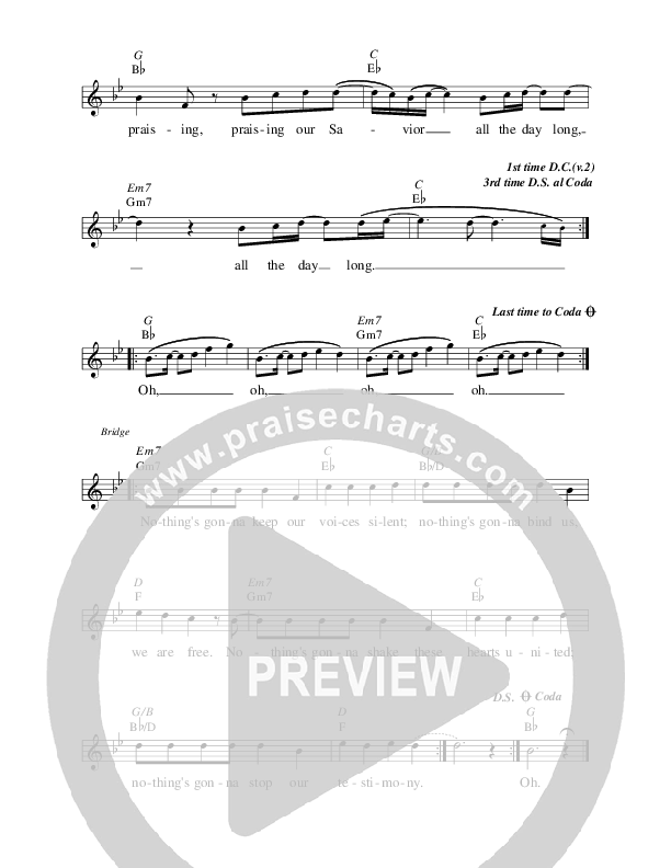 Our Story Our Song Lead Sheet (Prestonwood Worship / Jordan Grizzard)